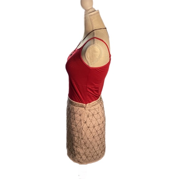 XXI Forever 21 Womens Straight Mini Skirt Sz S Sequins Diamond - Picture 2 of 16